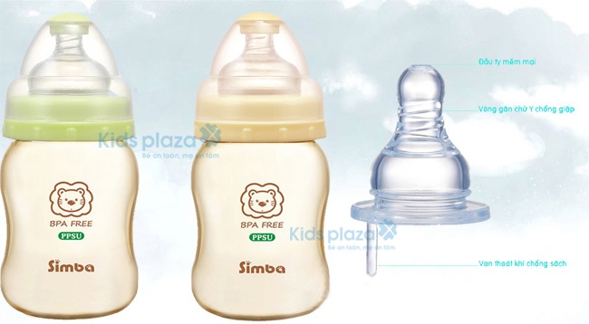 Bình sữa hồ lô 200ml Simba S6186 1 Bình sữa hồ lô 200ml Simba S6186 hình 2