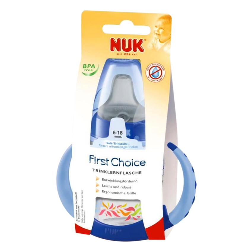 Bình tập uống Nuk núm silicon 743392 (cổ rộng) hình 2