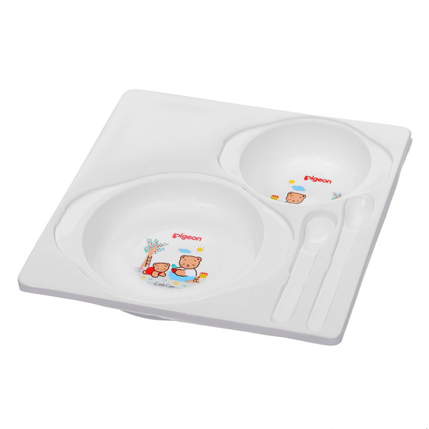 Bộ bát đĩa tập ăn MiMi 10009 Pigeon hình 3