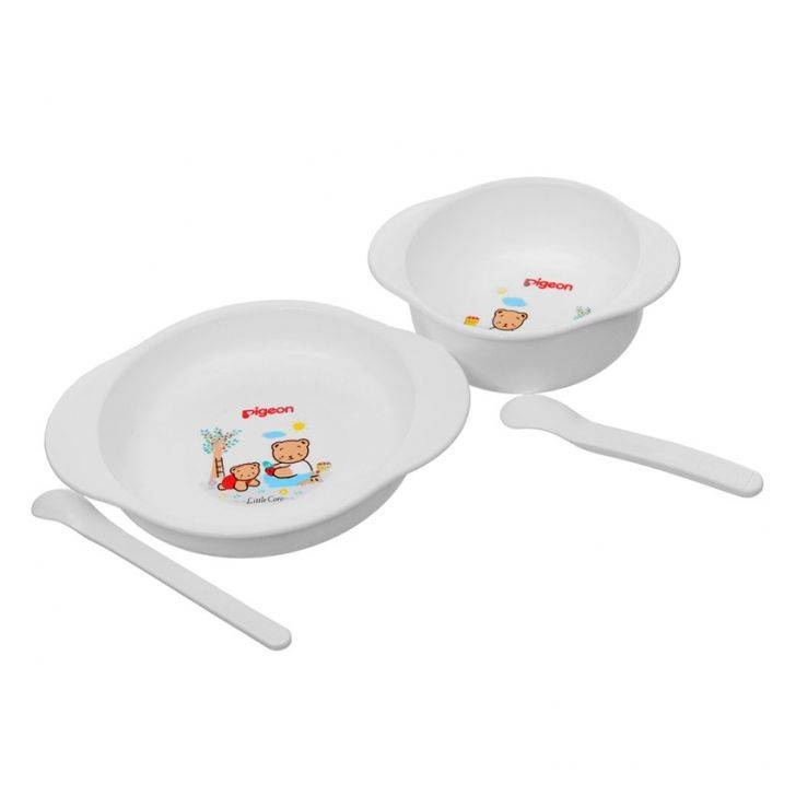 Bộ bát đĩa tập ăn MiMi 10009 Pigeon hình 2