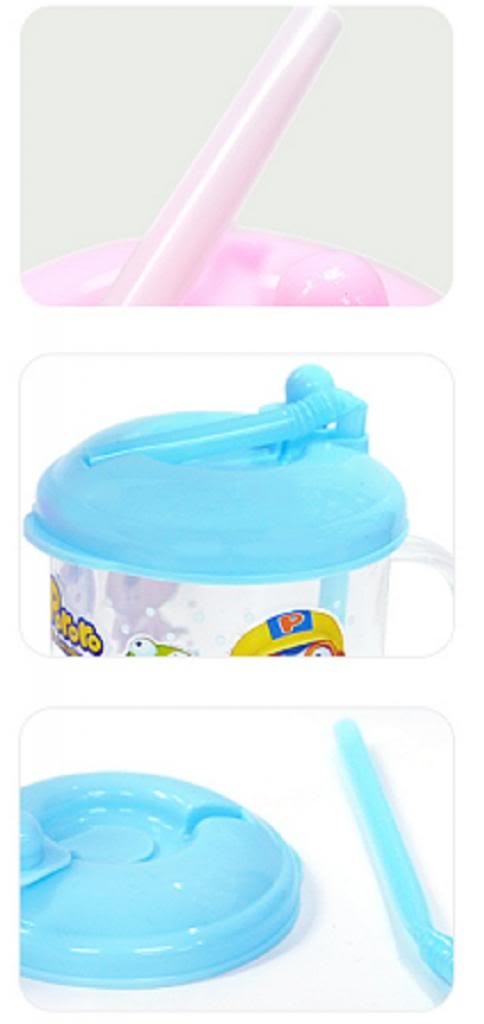 Cốc tập uống có ống hút Pororo 0989 hình 3