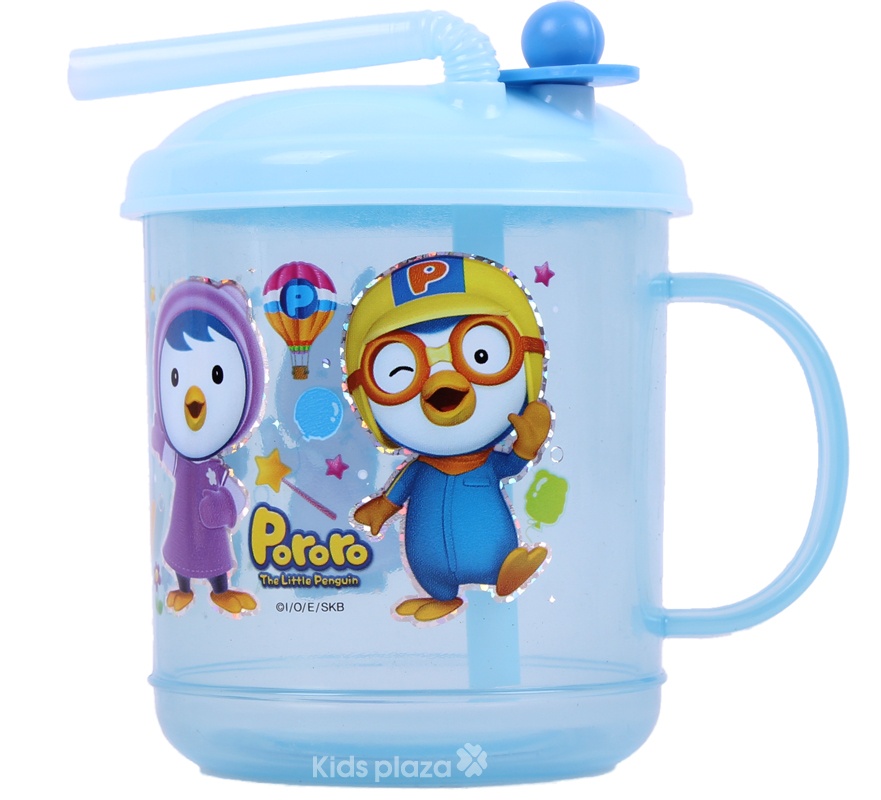 Cốc tập uống có ống hút Pororo 0989 hình 1