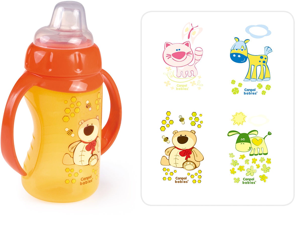 Cốc tập uống núm vú silicon có tay cầm Canpol 56/512 hình 2