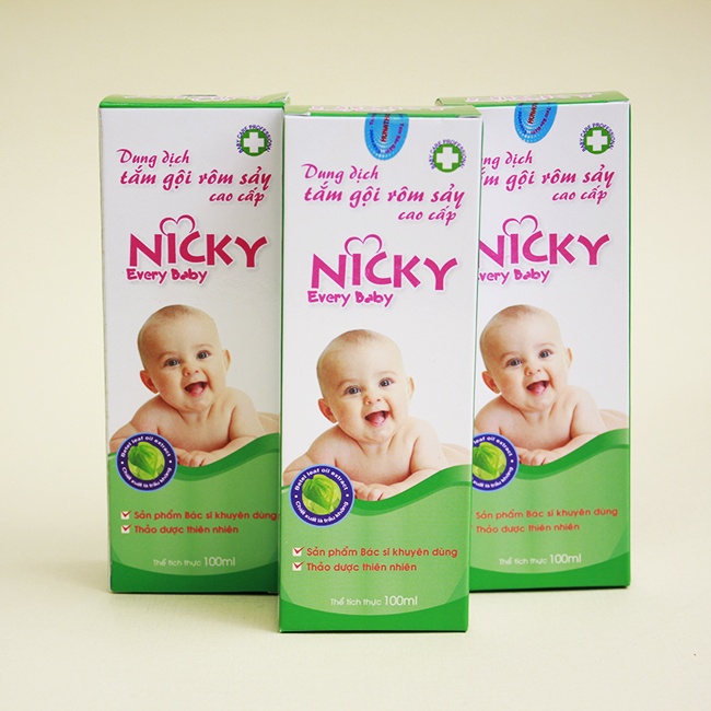 Dung dịch tắm gội trị rôm sảy cao cấp Nicky hình 2