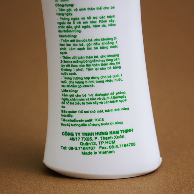 Dung dịch tắm gội trị rôm sảy cao cấp Nicky hình 3