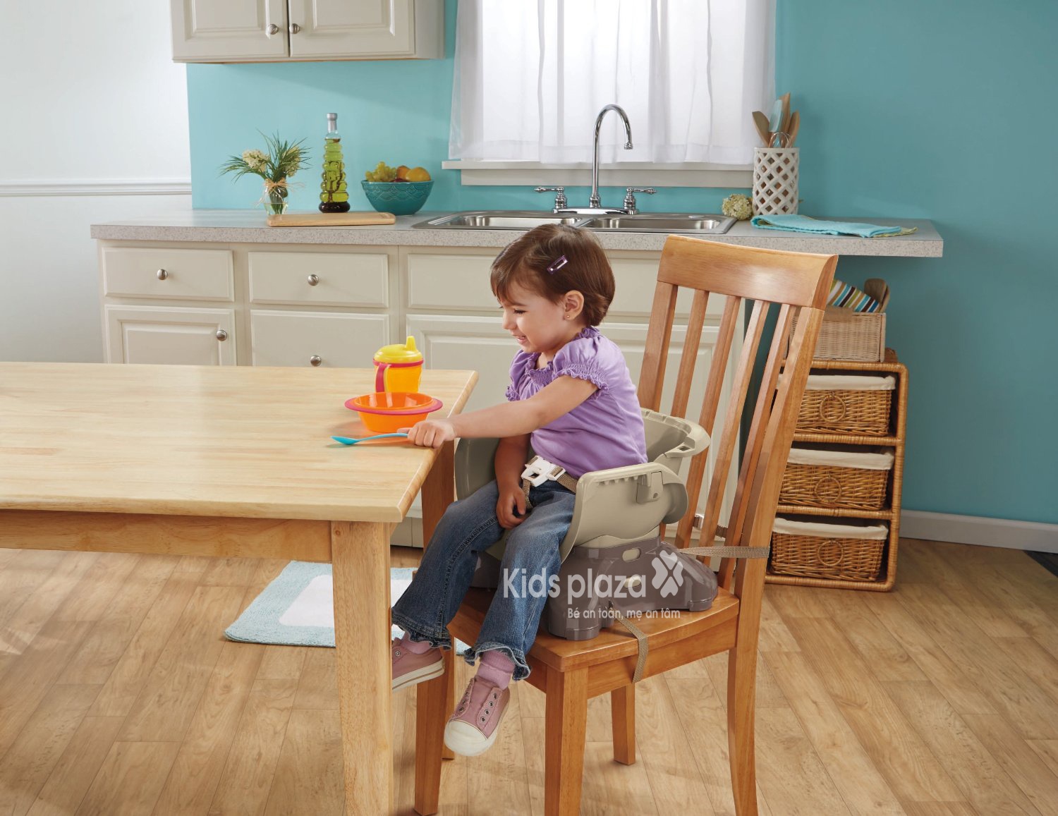 Ghế ăn bột Fisher-Price Spacesaver High Chair, Stripes BLL26  hình 6