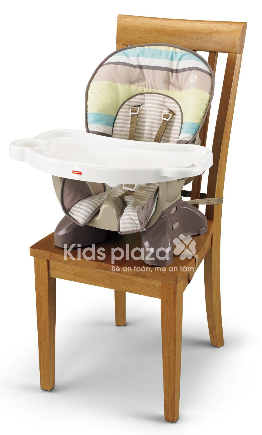 Ghế ăn bột Fisher-Price Spacesaver High Chair, Stripes BLL26  hình 4