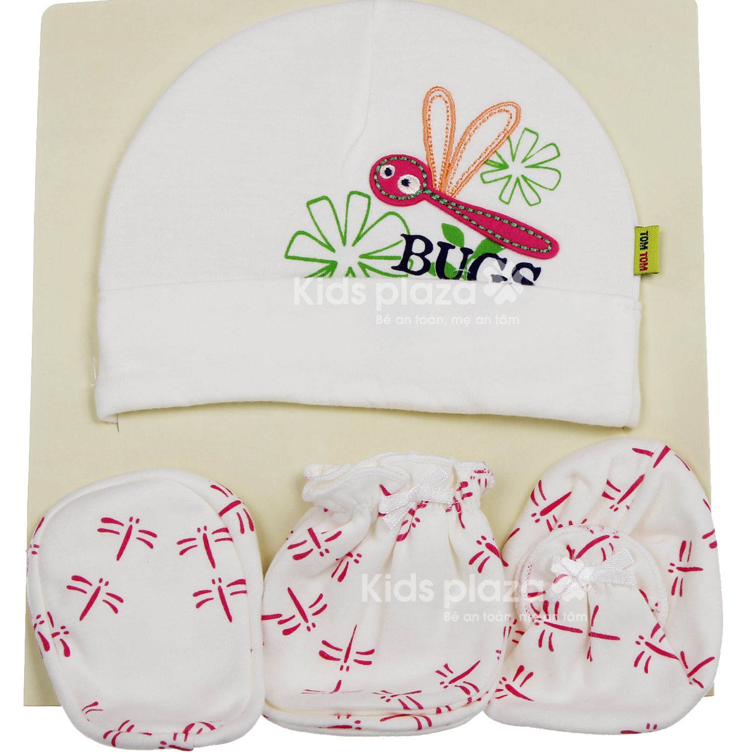 Bộ mũ kèm bao tay sơ sinh tomtom hình 6