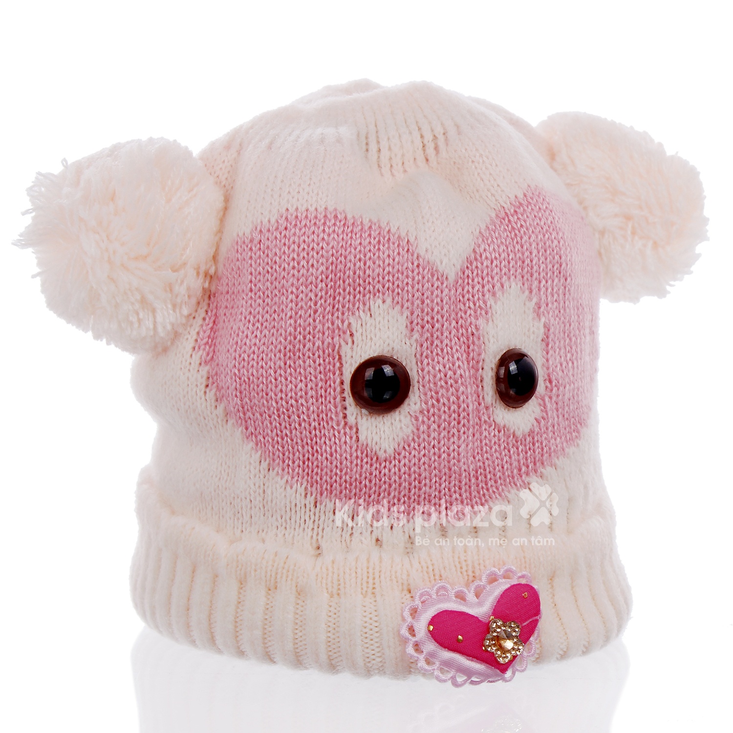 Mũ len cho bé hình trái tim hình 2