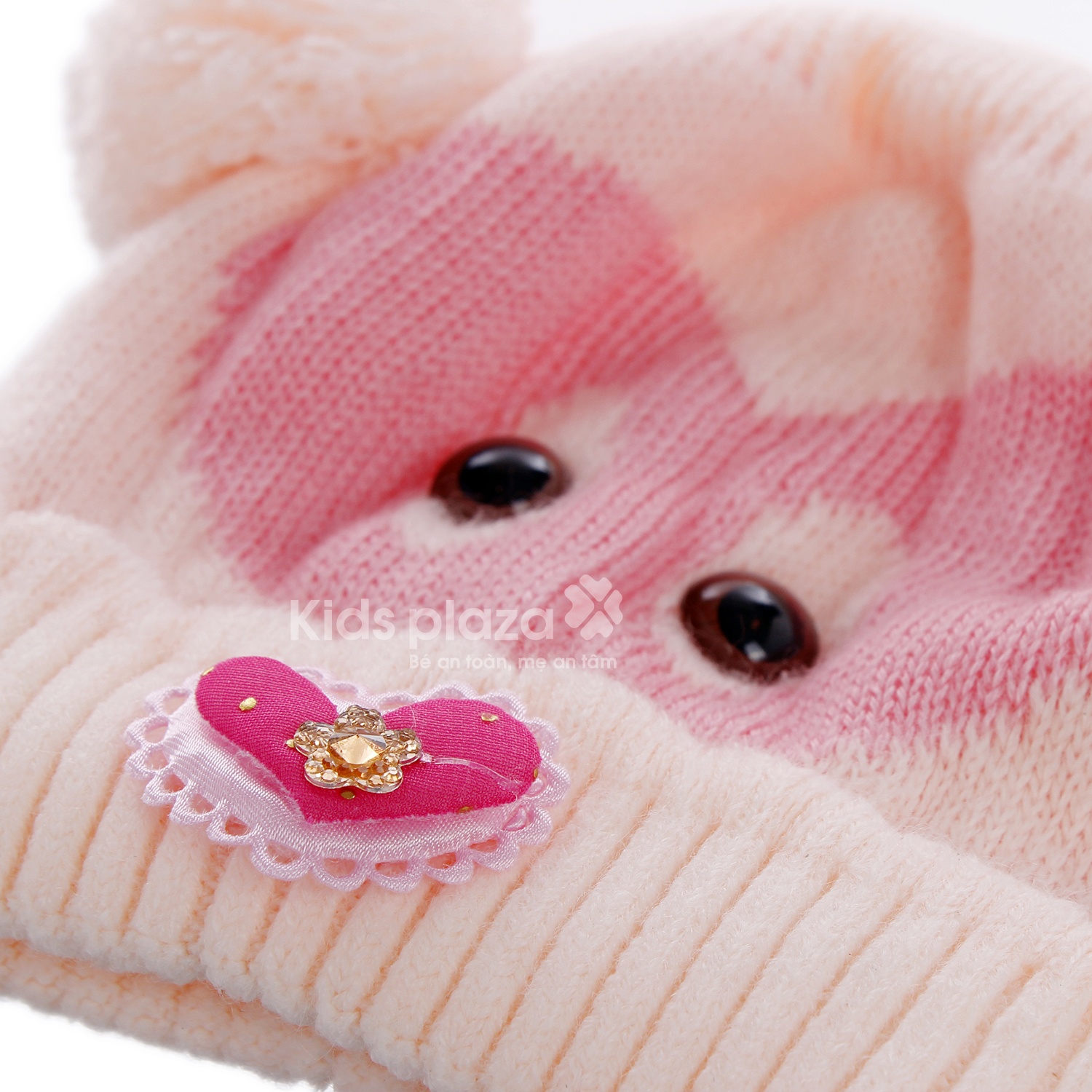 Mũ len cho bé hình trái tim hình 4