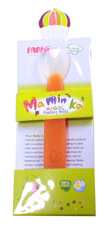 Thìa ăn dặm Silicone mềm Farlin BF-239 hình 2