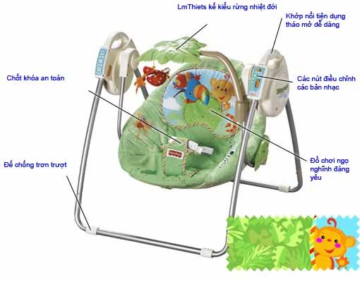 Xích  đu Fisher Price K7203 hình 3