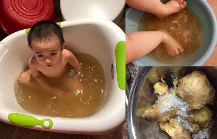 Cách nấu nước gừng ngâm chân cho bé như thế nào?