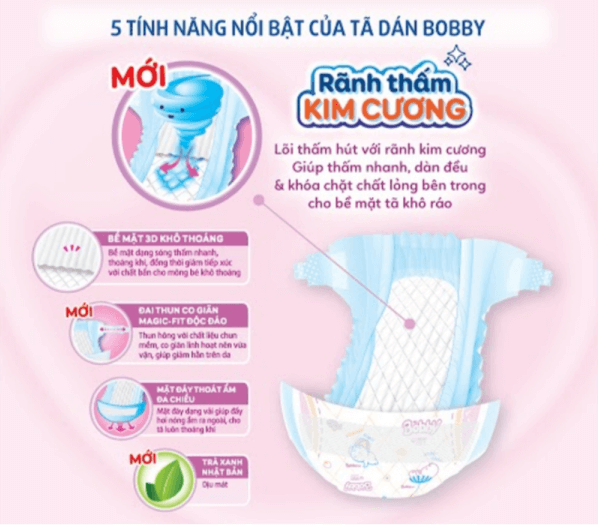 Lựa chọn bỉm đúng size giúp bé thoải mái nhất