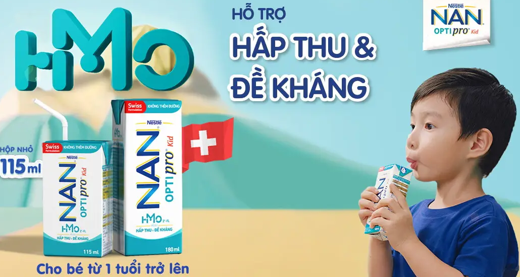 Sữa pha sẵn Nan Optipro Kid bé hấp thu tốt chất dinh dưỡng