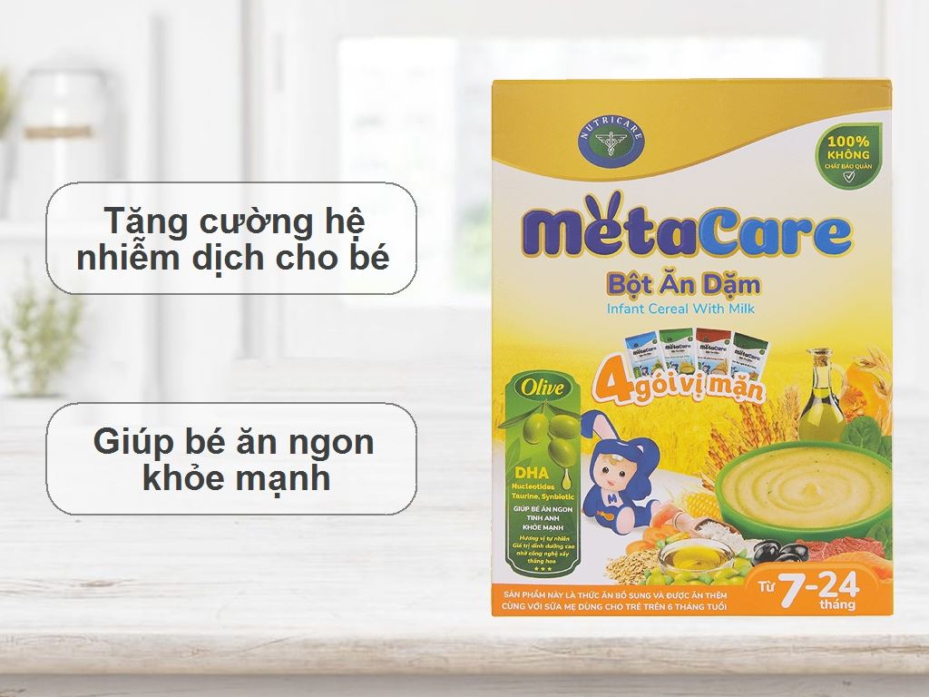 Bột ăn dặm MetaCare vị mặn rất đa dạng hương vị